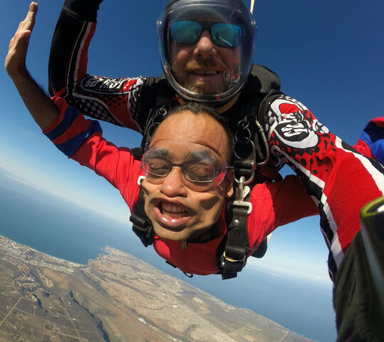 Sky diving
